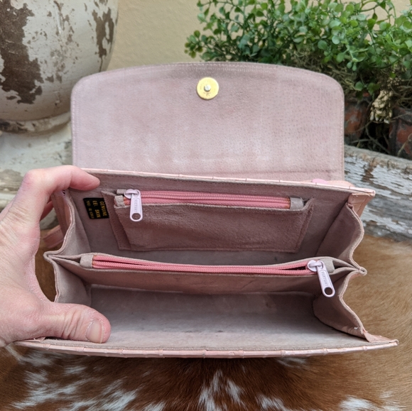 Vintage Pink Eel Skin Shoulder Handbag - Picture 5 of 9